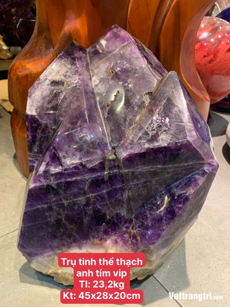 Trụ tinh thể đá thạch anh tím vip 45cm