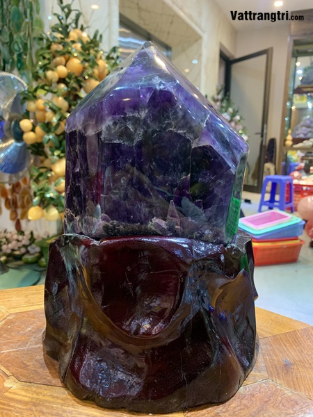 Trụ tinh thể thạch anh tím siêu vip 22cm
