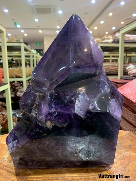 Trụ tinh thể thạch anh tím siêu vip 30cm