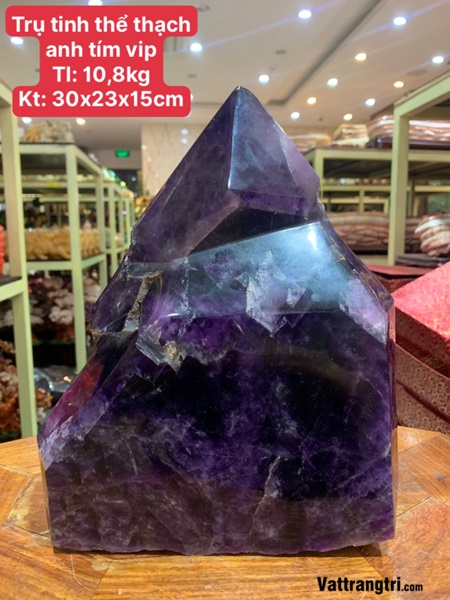 Trụ tinh thể thạch anh tím siêu vip 30cm