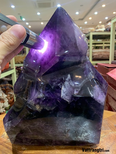 Trụ tinh thể thạch anh tím siêu vip 30cm