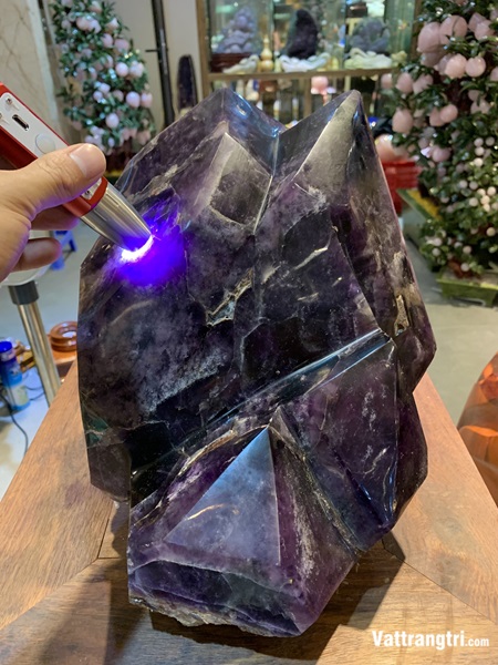 Trụ tinh thể thạch anh tím siêu vip 33cm