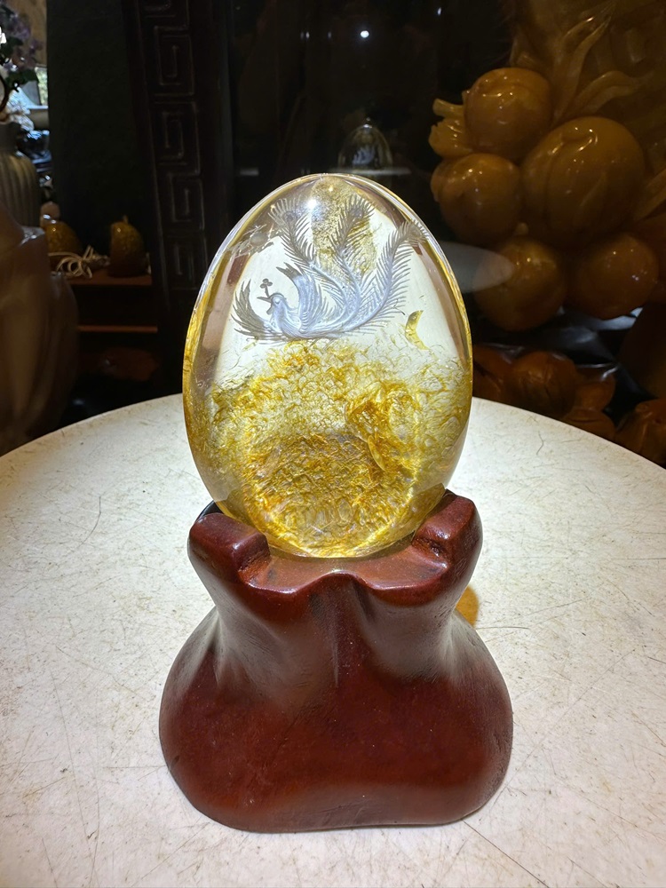 Trứng Phượng Hoàng Cao Quý Thạch Anh Ưu Linh