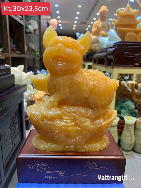 Tượng Cụ Hợi Phú Quý Ngọc Hoàng Long 30cm