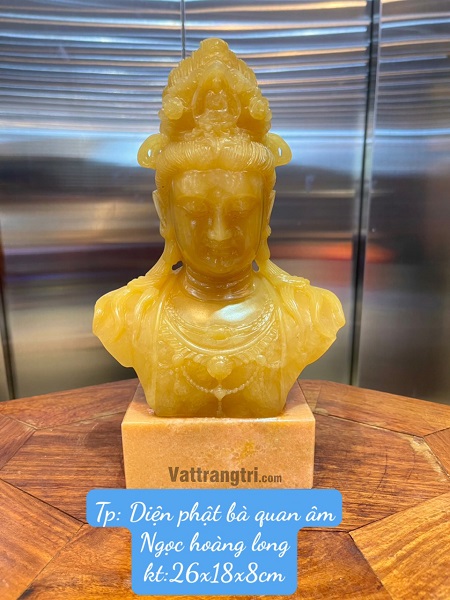 Tượng Diện Phật Bà Quan Âm Ngọc Hoàng Long 26cm