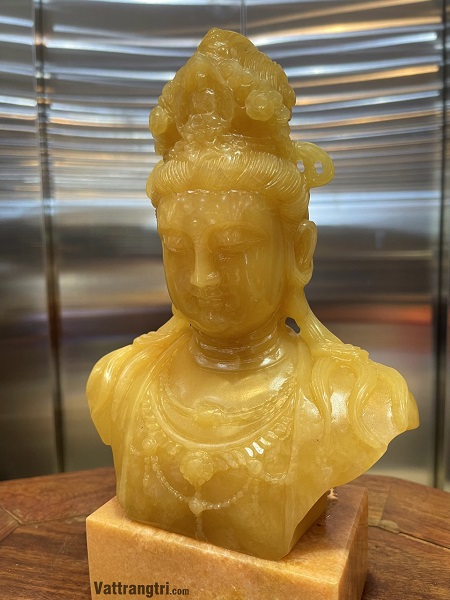 Tượng Diện Phật Bà Quan Âm Ngọc Hoàng Long 26cm
