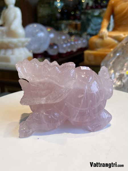 Tượng Long Quy thạch anh tím 13cm