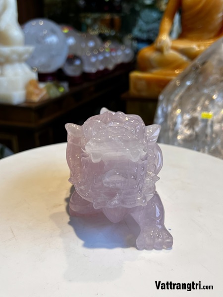 Tượng Long Quy thạch anh tím 13cm