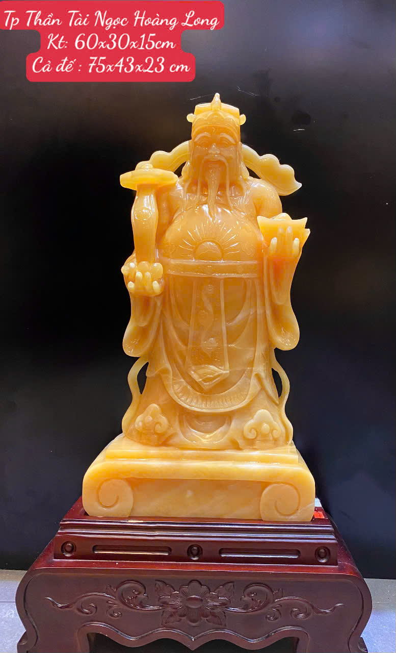 Tượng Ngài Thần Tài Ngọc Hoàng Long 75cm