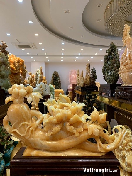 Tượng Nhân sâm trường thọ ngọc hoàng long 60cm