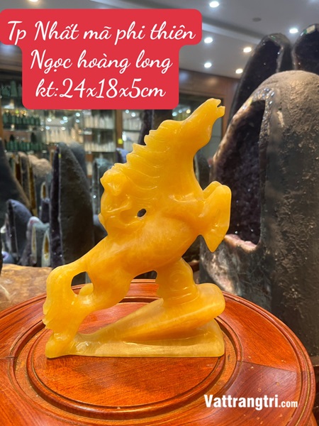 Tượng Nhất mã phi thiên Ngọc hoàng long 24cm