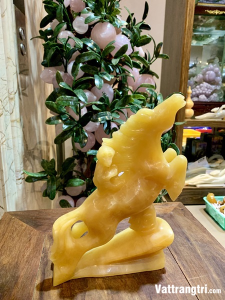 Tượng Nhất mã phi thiên ngọc hoàng long 26cm