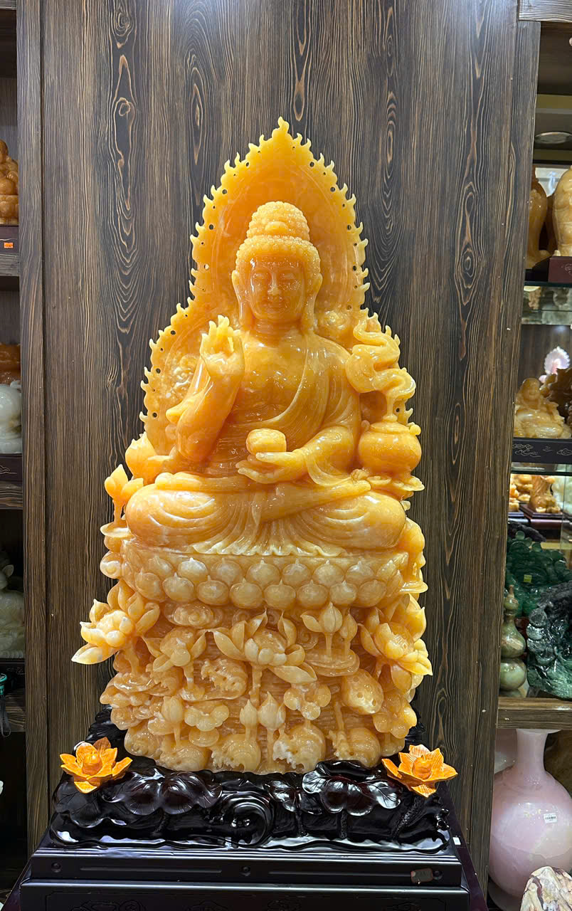 Tượng Phật thích ca ngọc hoàng long 210cm