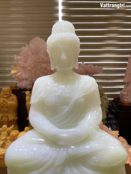 Tượng Phật Tổ ADIDA Ngọc onyx trắng 65cm