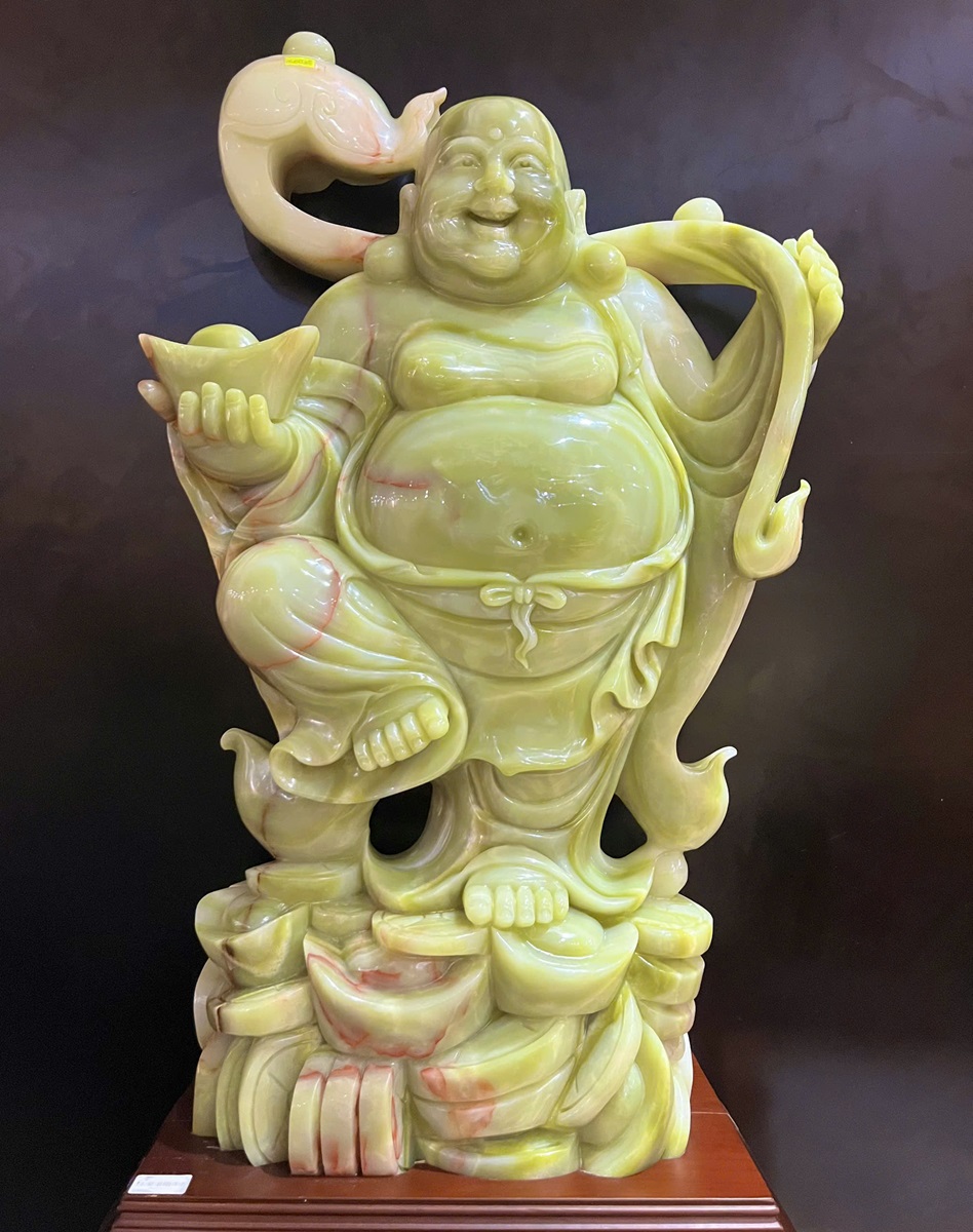 Tượng Thần Tài Di Lặc Đứng Ngọc Onyx 102cm