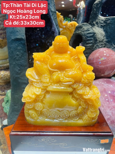 Tượng Thần Tài Di Lặc Ngọc Hoàng Long 33cm