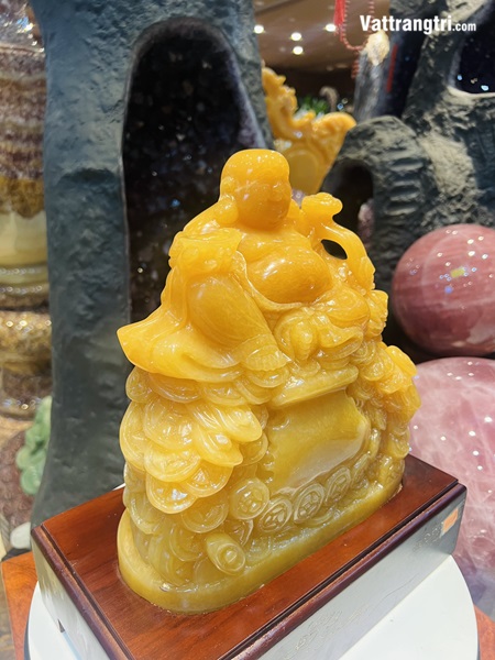 Tượng Thần Tài Di Lặc Ngọc Hoàng Long 33cm