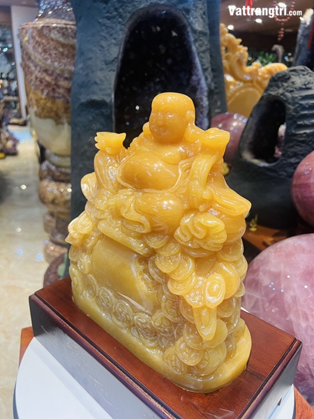 Tượng Thần Tài Di Lặc Ngọc Hoàng Long 33cm