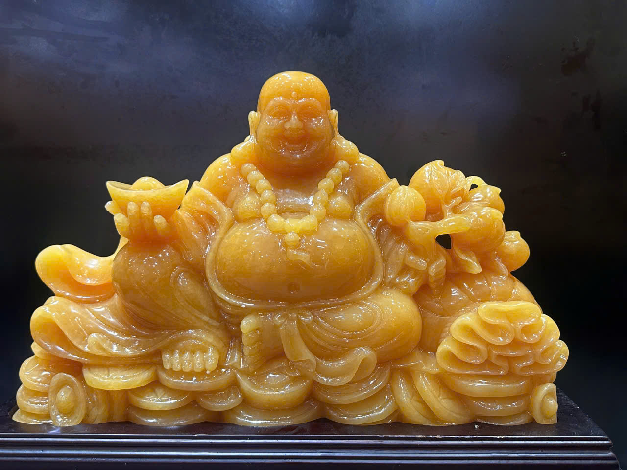 Tượng Thần Tài Di Lặc Tọa Núi Tiền Vàng Ngọc Hoàng Long