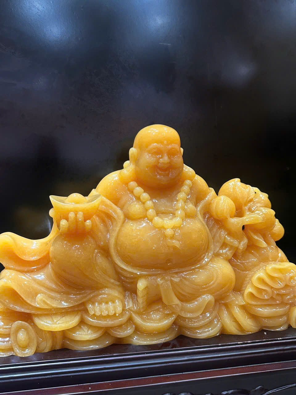 Tượng Thần Tài Di Lặc Tọa Núi Tiền Vàng Ngọc Hoàng Long