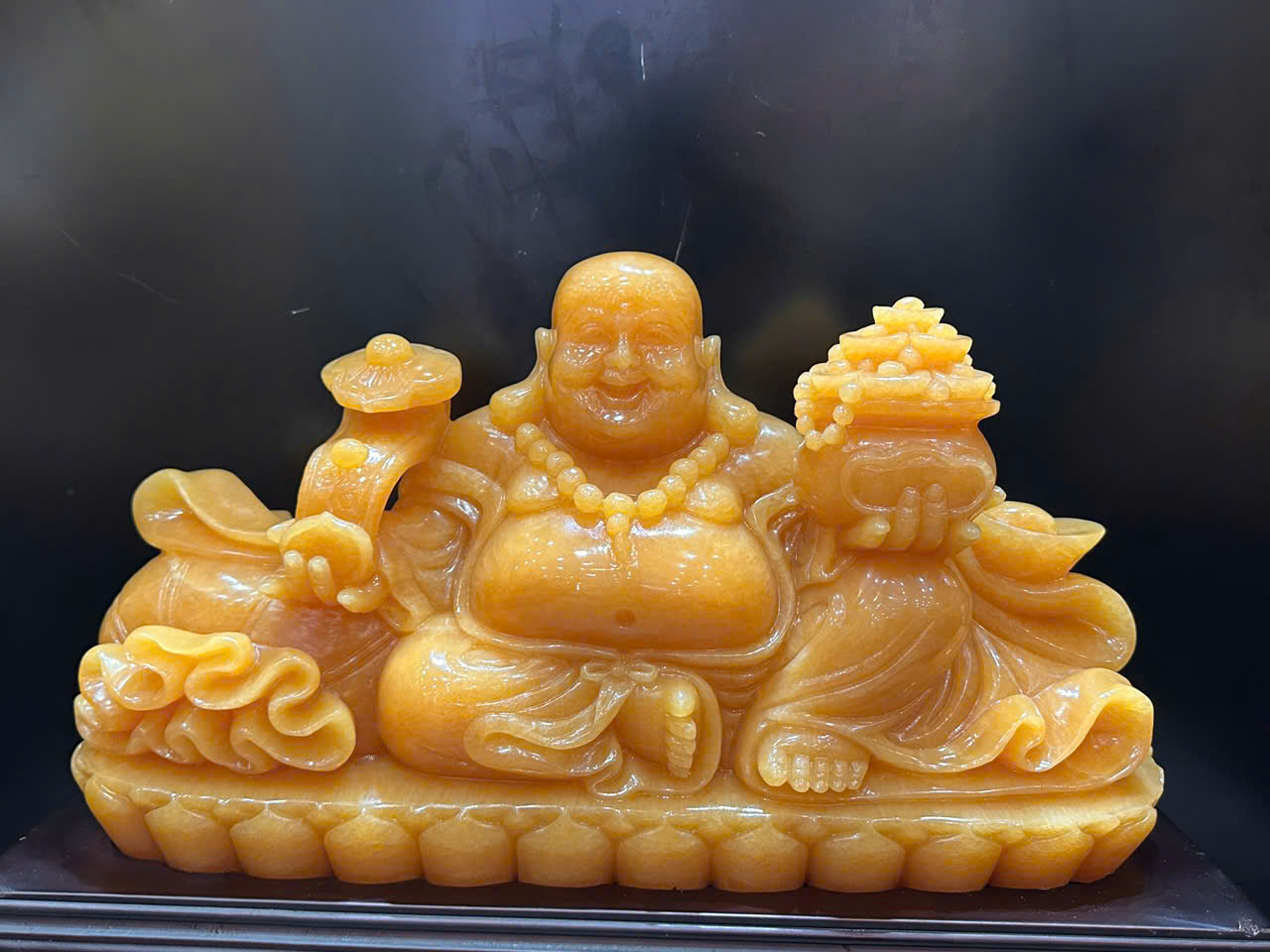 Tượng Thần Tài Di Lặc Tọa Sen Ngọc Hoàng Long