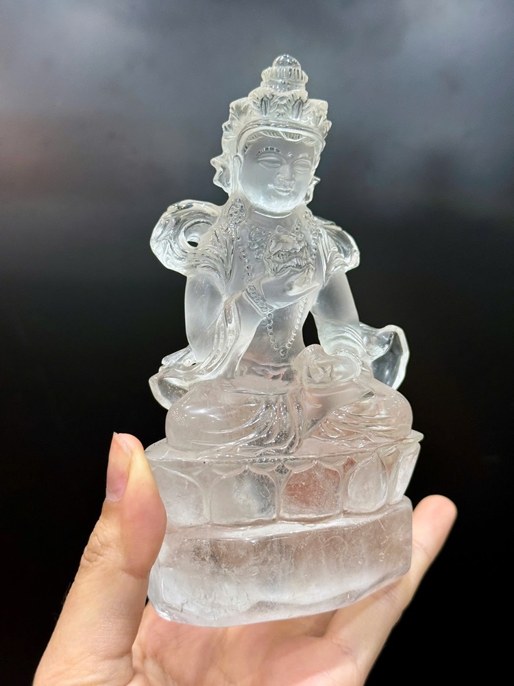 Tượng Thánh Mẫu TaRa Thạch Anh Trắng