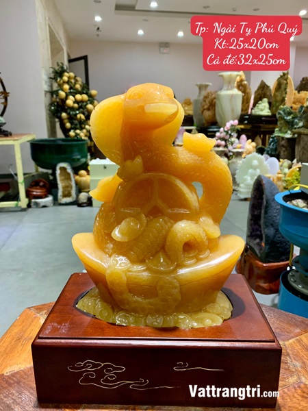 Tượng Tỵ Phú Quý Ngọc Hoàng Long 34cm - 12 con giáp
