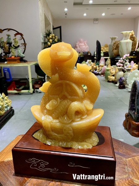 Tượng Tỵ Phú Quý Ngọc Hoàng Long 34cm - 12 con giáp