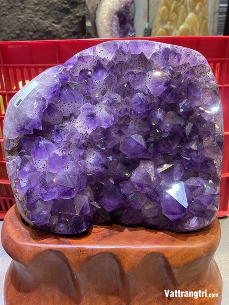 Vip mảnh tinh thể thạch anh tím kín tóc 38cm