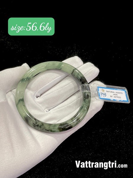 Vòng bản liền ngọc phỉ thuý 53ly - 59ly + Giấy kiểm định PNJ