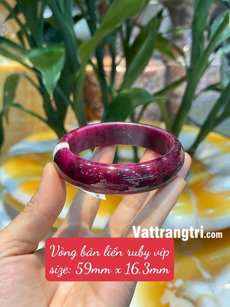 Vòng bản liền ngọc ruby vip 59mm x 16.3mm