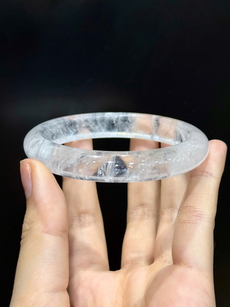 Vòng Bản Liền Thạch Anh Trắng 55.4mm