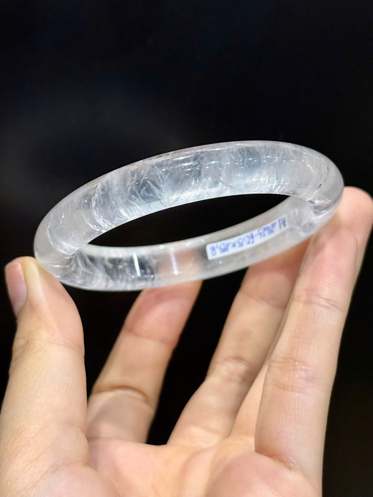 Vòng Bản Liền Thạch Anh Trắng 55.4mm