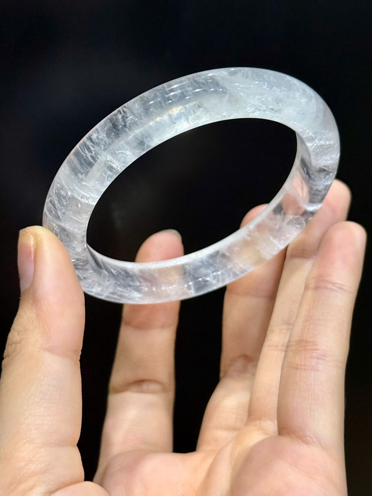Vòng Bản Liền Thạch Anh Trắng 55.4mm