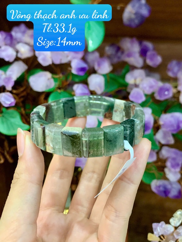 Vòng đá thạch anh ưu linh 14mm