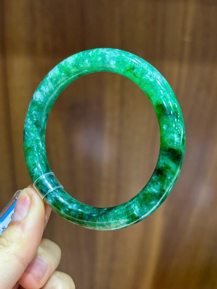 Vòng Liền Bản Đũa Ngọc Phỉ Thuý 52.84mm (Kèm KĐ PNJ)