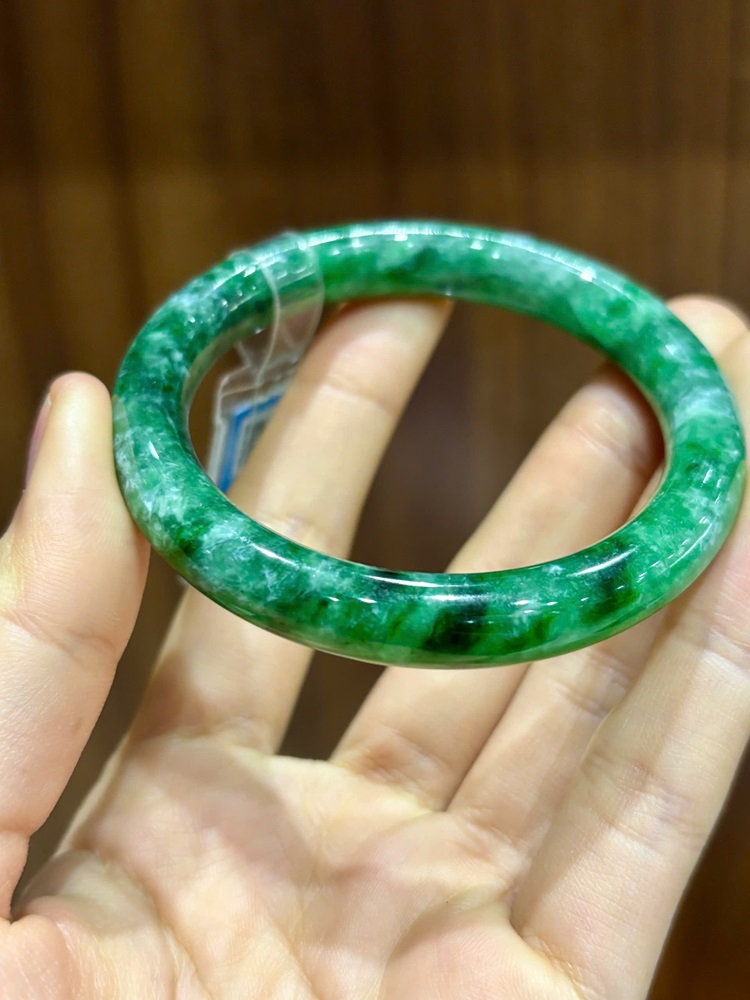 Vòng Liền Bản Đũa Ngọc Phỉ Thuý 52.84mm (Kèm KĐ PNJ)