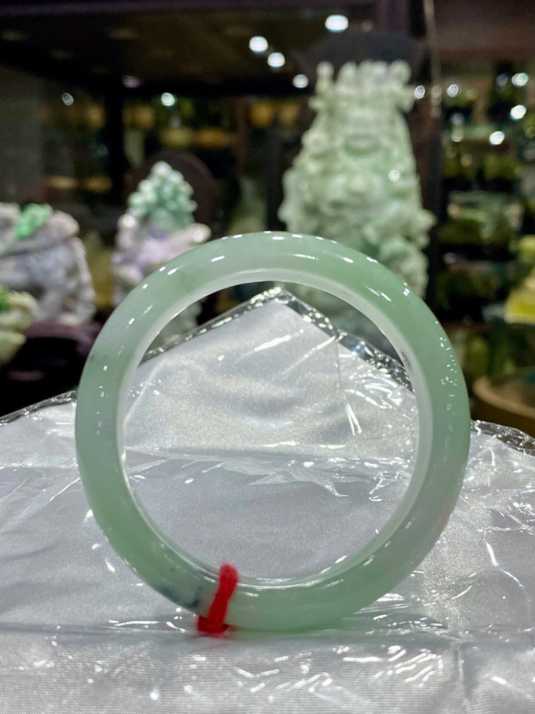 Vòng Liền Bản Hẹ Ngọc Phỉ Thuý 50.6mm (Kèm Giấy Kiểm Định)