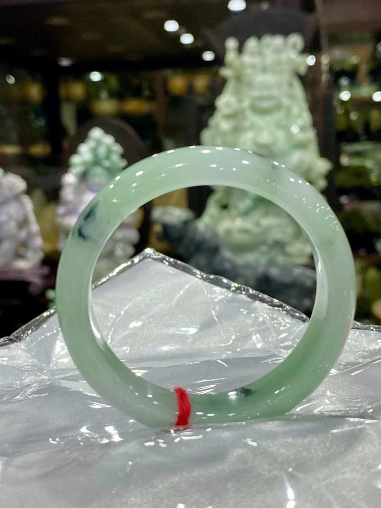 Vòng Liền Bản Hẹ Ngọc Phỉ Thuý 50.6mm (Kèm Giấy Kiểm Định)