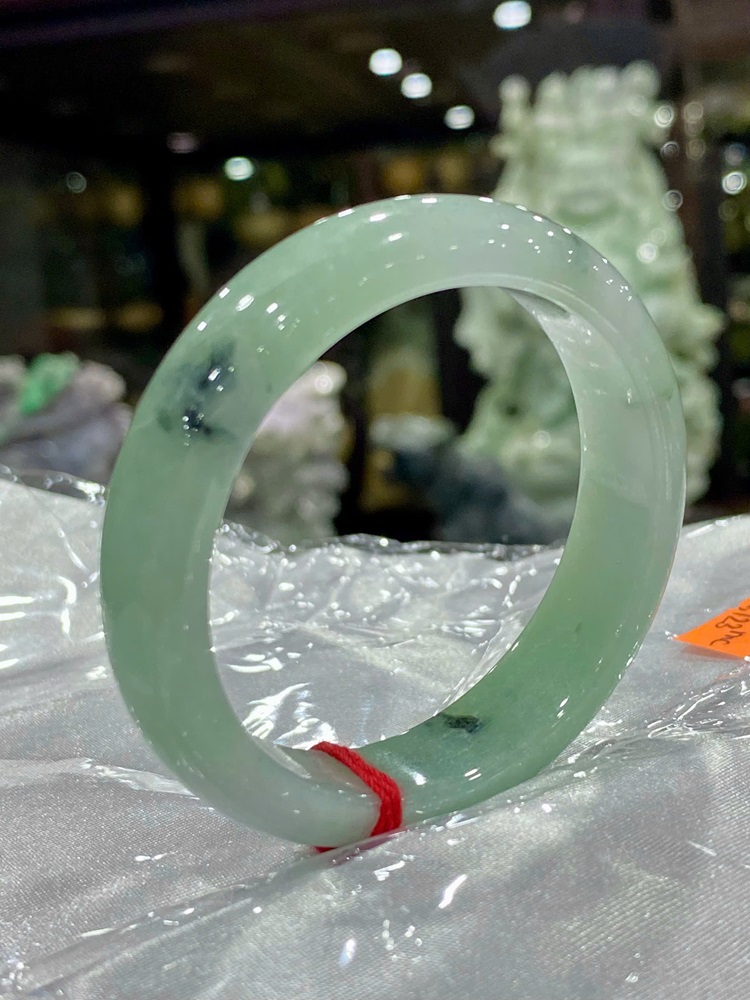 Vòng Liền Bản Hẹ Ngọc Phỉ Thuý 50.6mm (Kèm Giấy Kiểm Định)