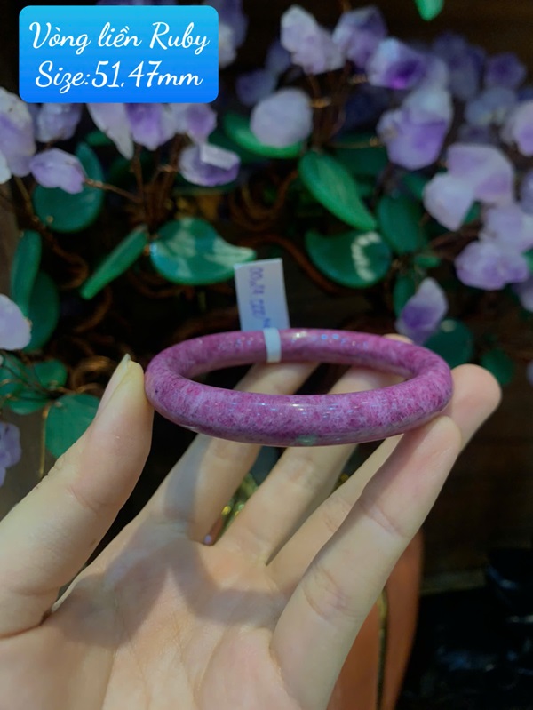 Vòng liền bản đũa ngọc Ruby 51,47mm