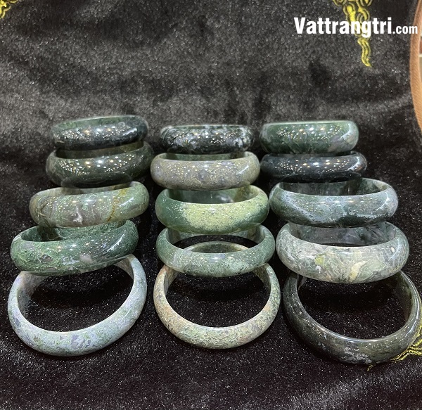 Vòng liền ngọc mã não xanh rêu