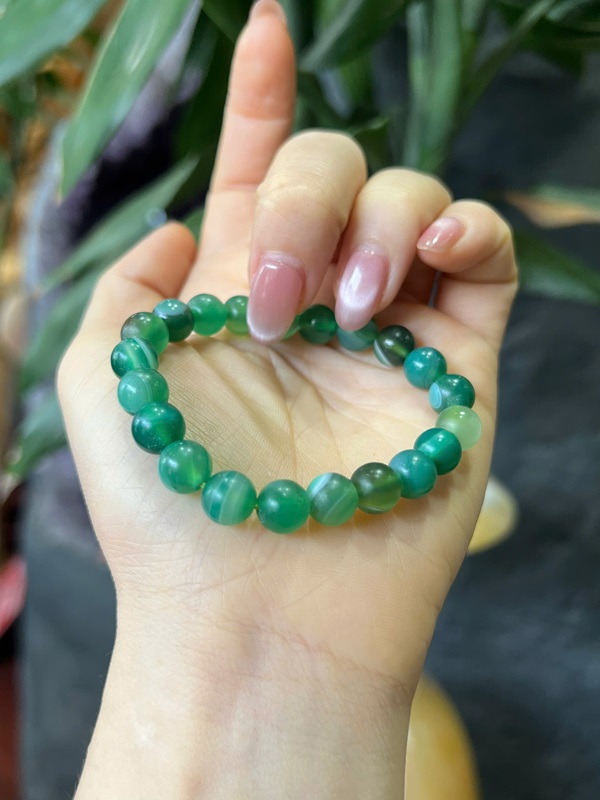 Vòng mã não xanh vân ngọc 8Ly