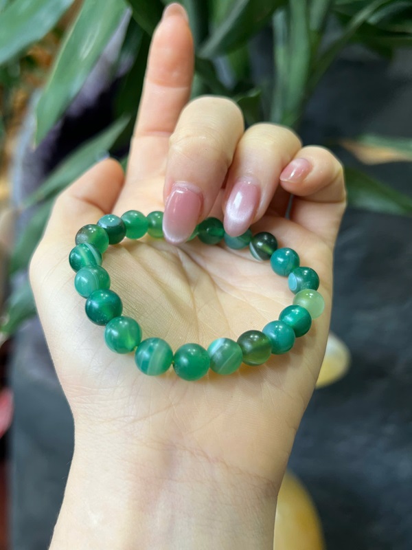 Vòng mã não xanh vân ngọc 8Ly