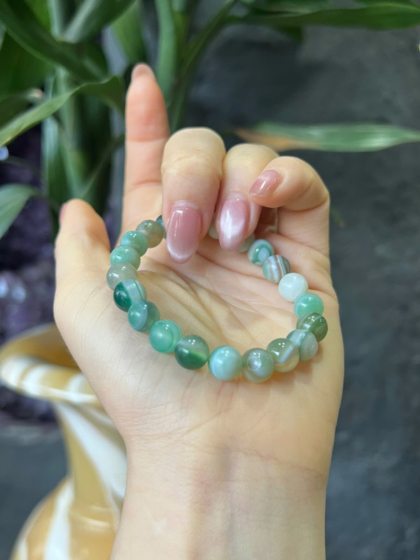 Vòng mã não xanh vân ngọc 8Ly