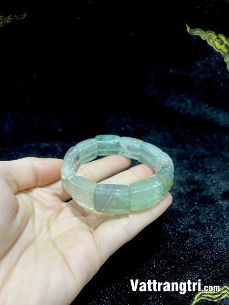Vòng tay bản khúc ngọc fluorite 12ly