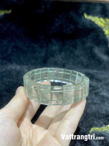 Vòng tay bản khúc thạch anh bao thể ưu linh 18ly