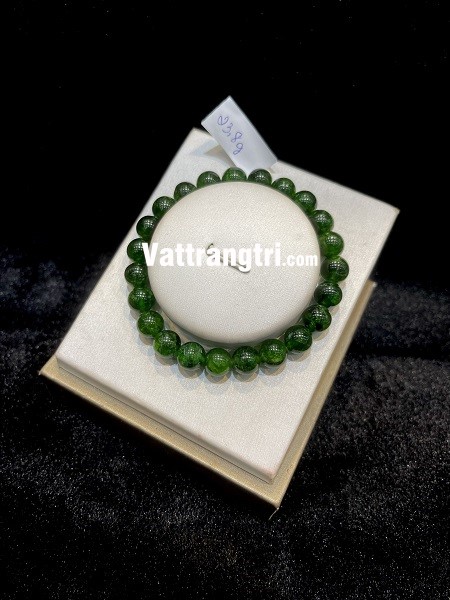 Vòng tay đá Diopside xanh lục 8 - 12ly
