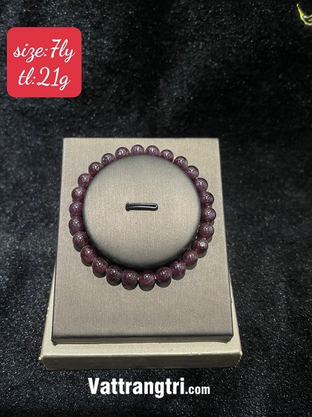 Vòng tay đá garnet đỏ đô đủ size