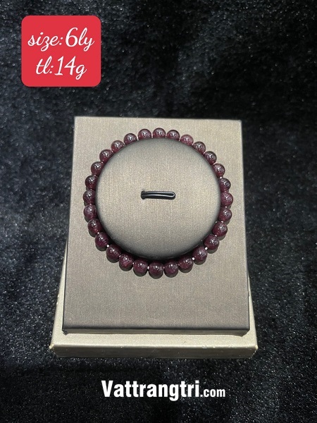 Vòng tay đá garnet đỏ đô đủ size